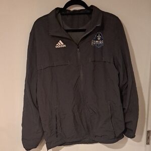 Adidas Dark Gray Full-Zip Jacket Size M Milwaukee Admirals